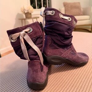 Ecco Kids Dark Purple Snow Boots